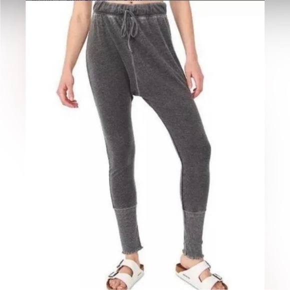 Free People Cozy All Day Harem Pant Jogger Legging Washed Black